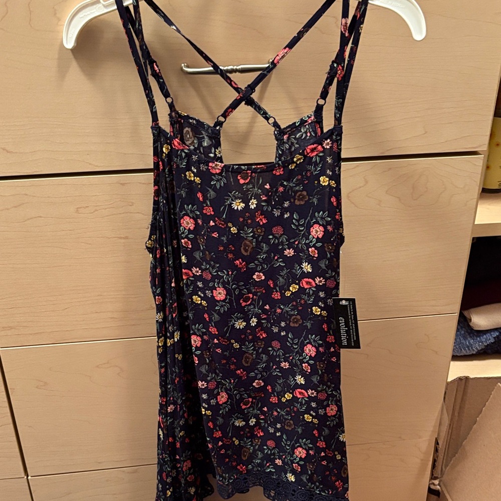 Floral Spaghetti Strap Blouse